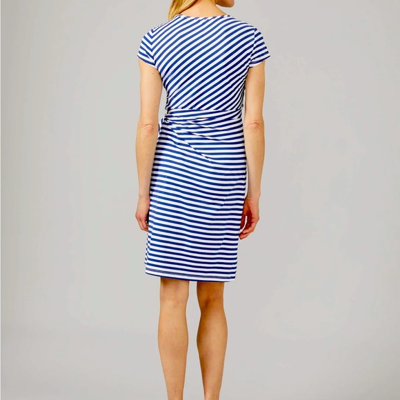 J. McLaughlin Elora Dress XS | Navy White Stripe | Catalina Cloth | $218 Retail - Picture 3 of 9